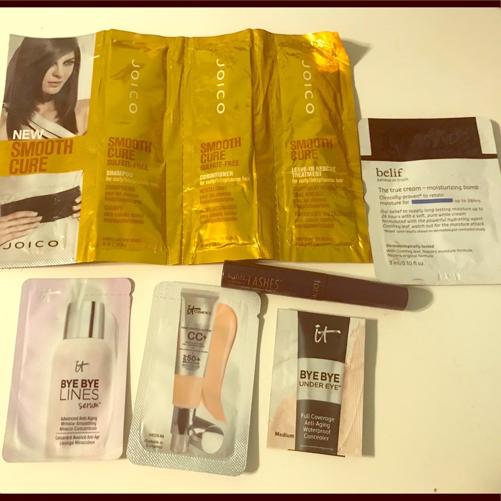 Tarte, IT Cosmetics, Belief, and Joico sample lot